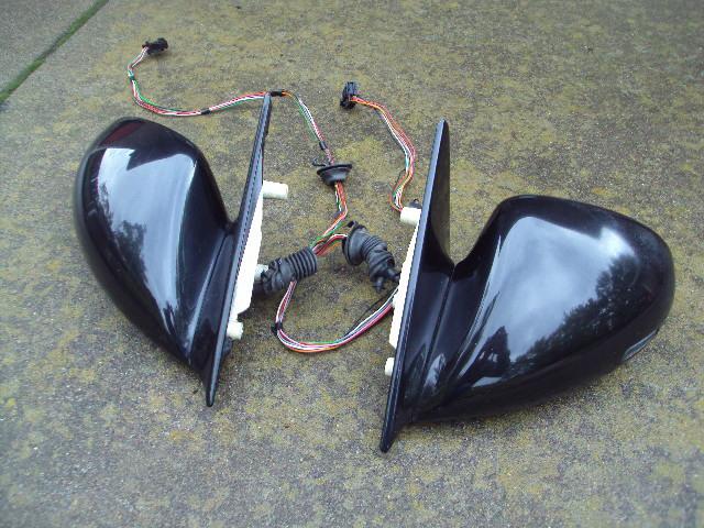 1995-2001 bmw e38 ac schnitzer door mirrors power black 7-series set pair