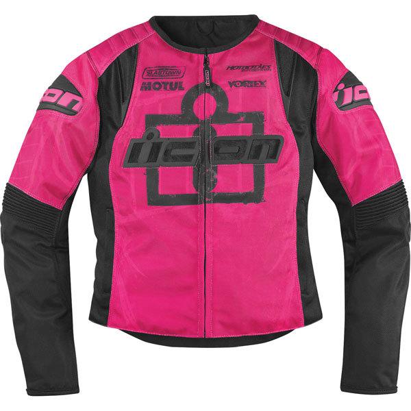 Pink m icon overlord type 1 women's textile jacket