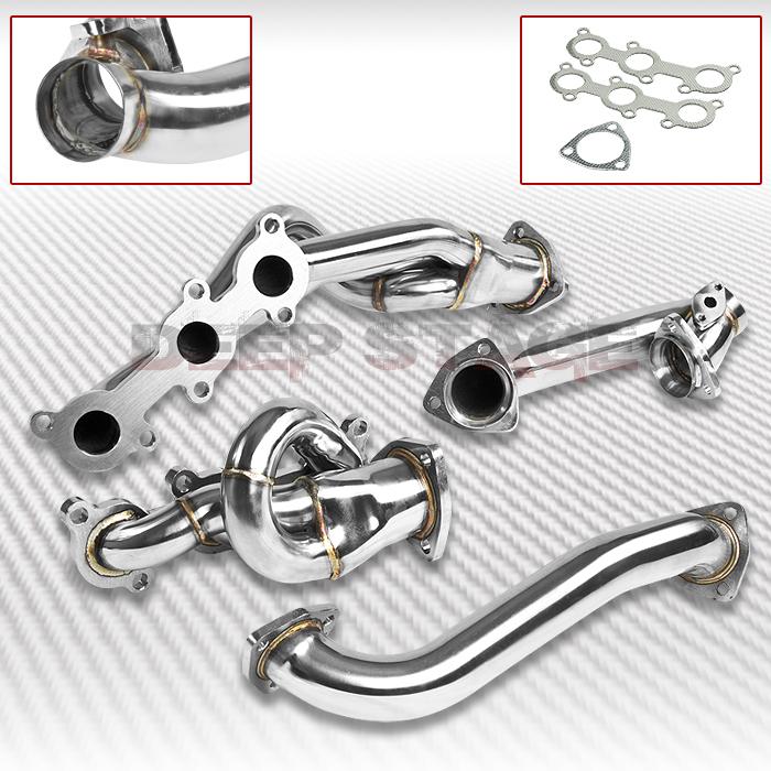 Ss tubular exhaust manifold header extractor+y-pipe 01-04  tacoma 3.4l v6 5vz-fe