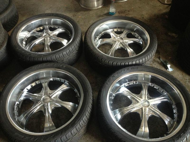 24" chrome wheels rims and tires vct scarface wheels & tires falkan 305 35 24 