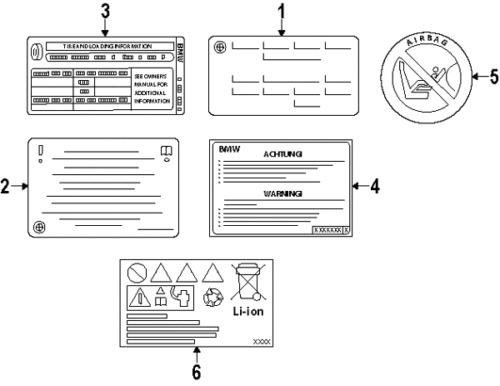 Bmw 71246790153 genuine oem factory original tire info label