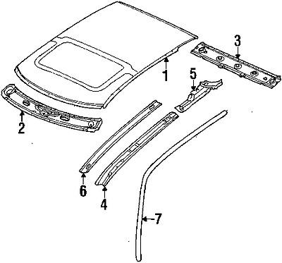 Saab 4826061 genuine oem factory original roof panel