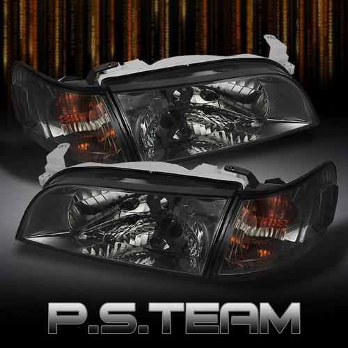 Smoked 93-97 corolla jdm style headlights +corner signal lights lamps left+right