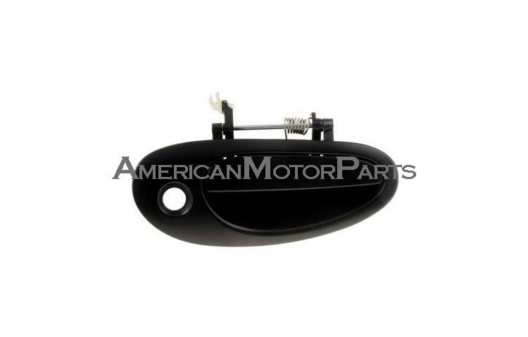 Right replacement outside frt smooth black door handle w/ keyhole dodge chrysler