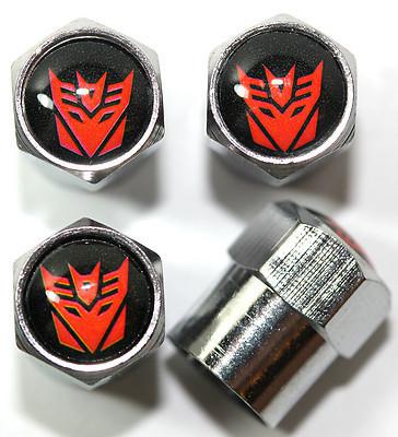 Transformers decepticons red tire valve stem caps sports 4x4 free shipping