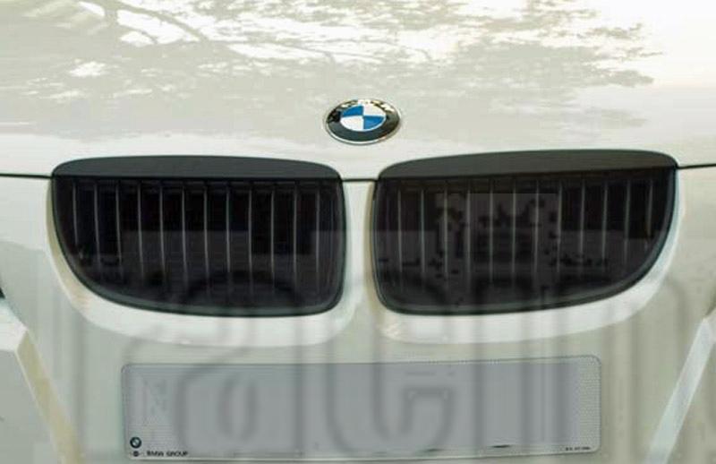 Bmw 2005-2008 e90 e91 3-series matte black front hood kidney grille 320i 323i