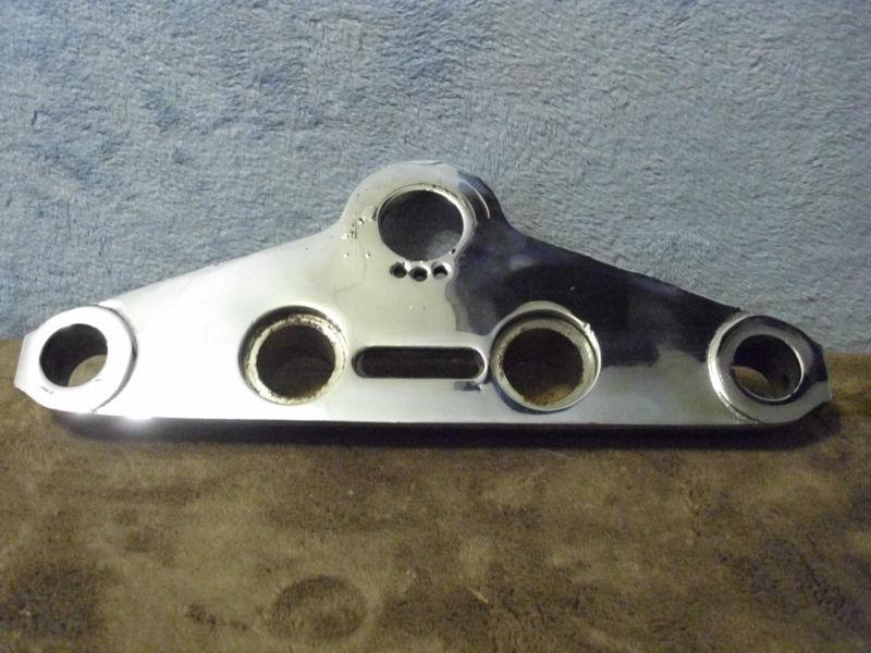 Vintage harley upper chrome triple tree wide glide 41 mm (life line)