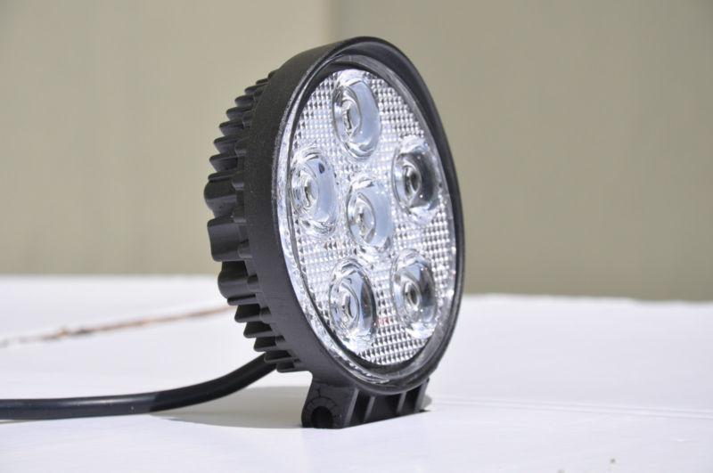 5" ko off road round led spot light 18w 1,200l polaris rzr utv rhino rail 4x4 