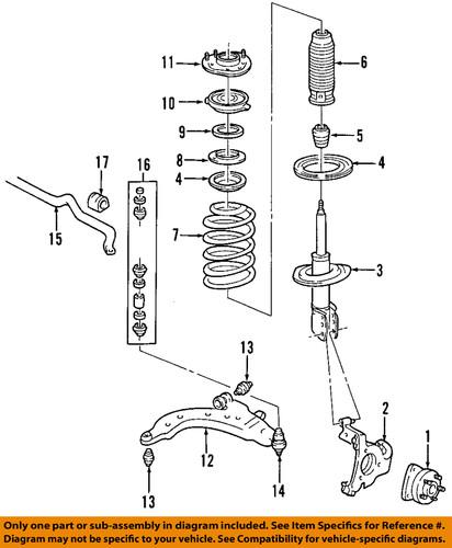 Buick gm oem 89060255 front strut/suspension strut