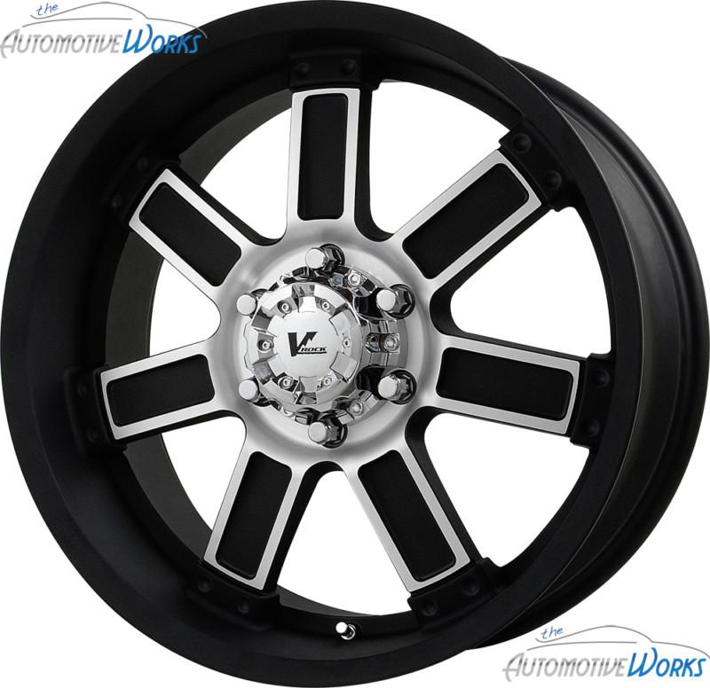 1 - 18x9 v-rock diesel 5x139.7 5x5.5 +20mm matte black wheel rim inch 18"