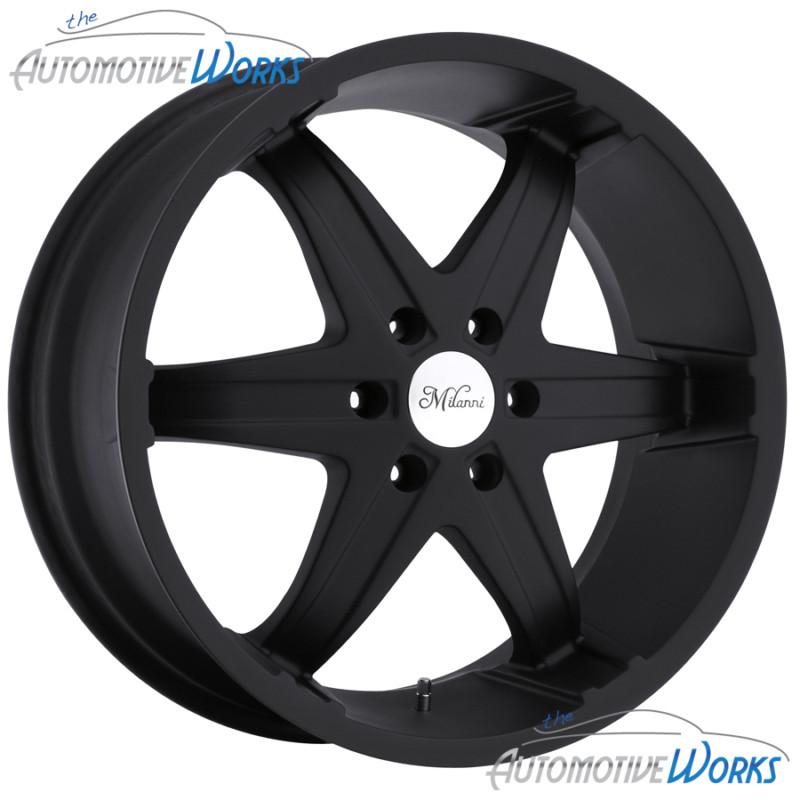 1 - 24x9.5 milanni kool whip 6 6x139.7 6x5.5 +18mm black wheel rim inch 24"