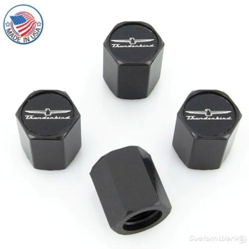 Ford thunderbird new style logo black tire stem valve c