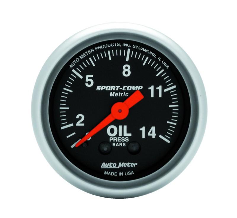 Auto meter 3322-j sport-comp; mechanical metric oil pressure gauge