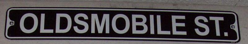 Oldsmobile st aluminum tin street sign hurst olds 442 rocket w30