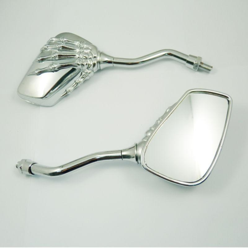 New universal dl 650 1000 v strom  motorcycle mirrors skull hand fit for suzuki 