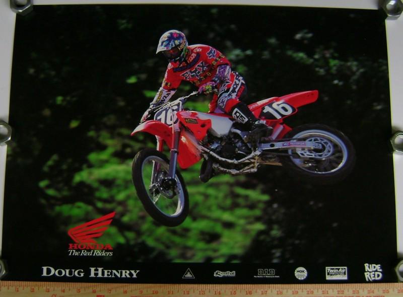 1993 doug henry team honda motocross original poster cr125r cr250r cr500r