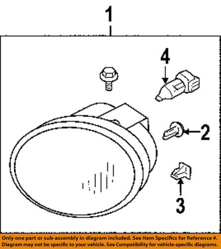 Nissan oem 261555z025 fog light-fog lamp assembly