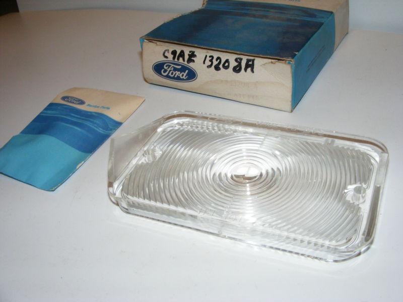 1969 70 ford fullsize park lamp lens clear rh new old stock nos c9az-13208-a