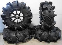 Msa m12 diesel wheels/rims 14" black 30" moto monster tires yamaha grizzly rhino