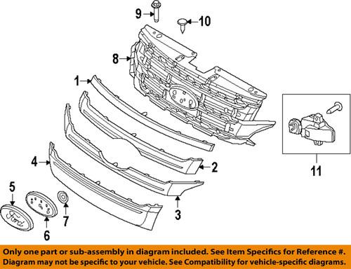 Ford oem bt4z8200a grille-upper grille