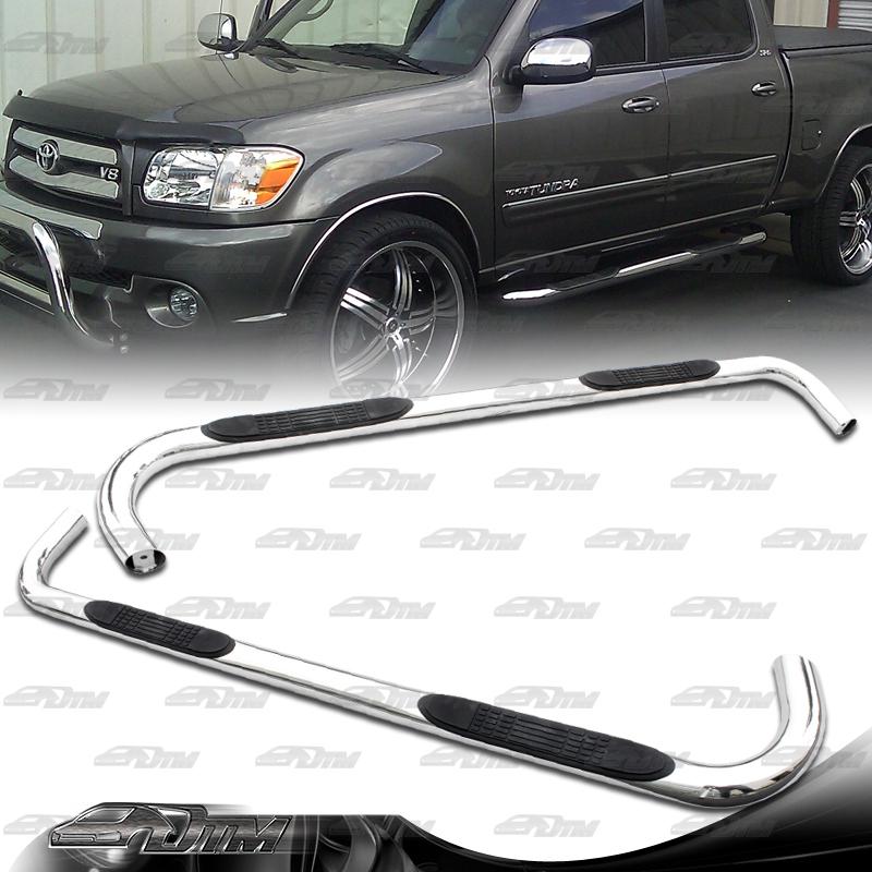 2004-2006 toyota tundra 4 door double crew cab steel nerf side step bars