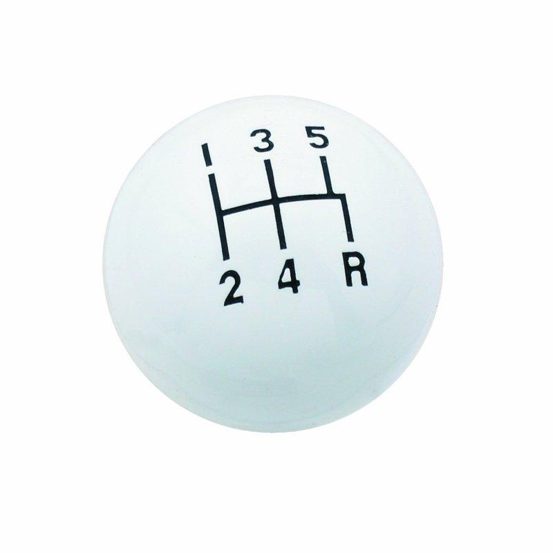 White ball 5 speed 3/8-16 shift knob 