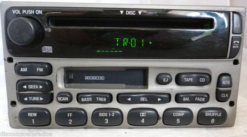 01-02 ford explorer sport trac radio cd cassette player 1l2f-18c868-ga *