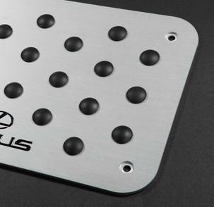 For lexus car carpet non-slip pad pedal aluminum alloy with screw and rubber