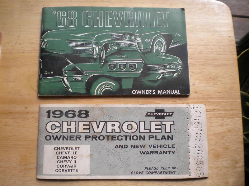 1968 chevrolet owners manual protect o plate warranty book