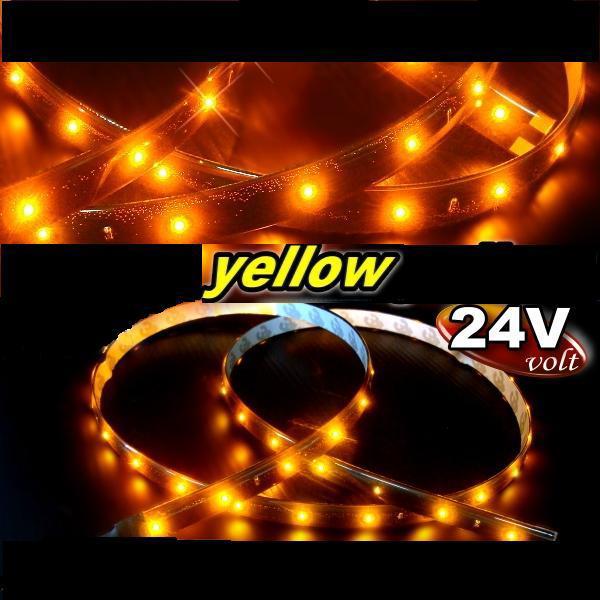 24v car auto van bus truck 45 led light yellow 90cm