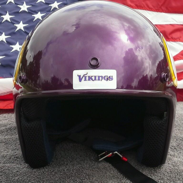 Minnesota vikings fan appreciation motorcycle helmets , adrian peterson