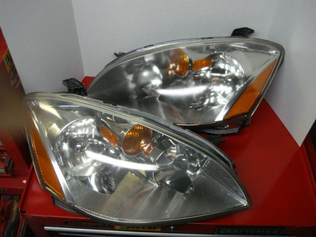 2002-2003-2004 nissan altima headlight assemblies, pair, rh and lh