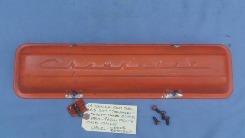 One only 1st design oem 283 327 "chevrolet" valve cover 1957 - early 1960's