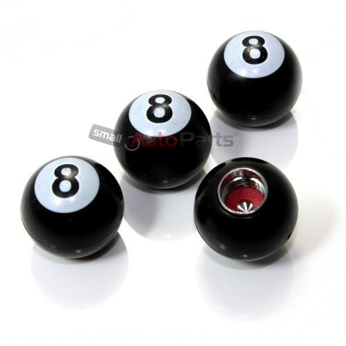 (4) car truck bike ***pool 8 ball*** tire/wheel air valve stem caps