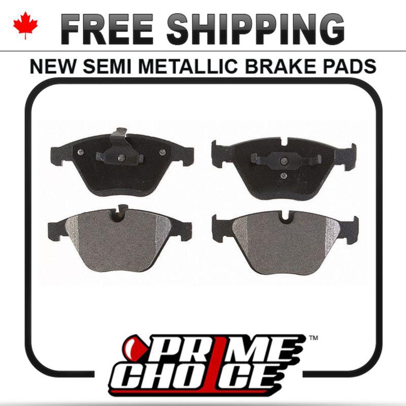 New premium complete set of front metallic disc brake pads with shims