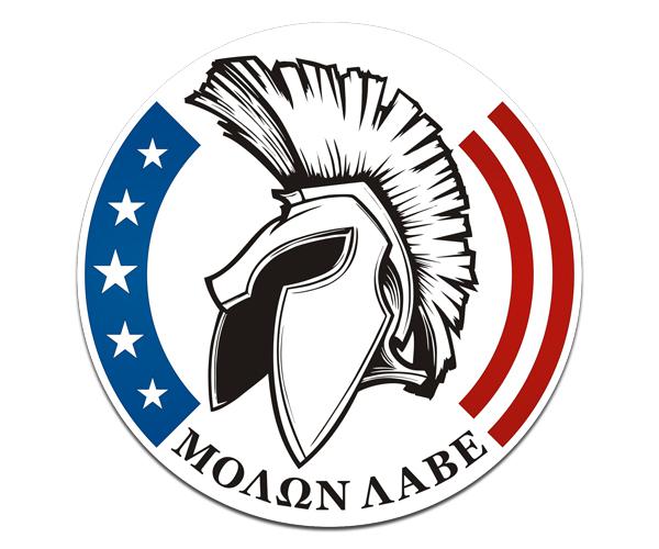 Molon labe decal 5"x5" gun rights 2nd amendment spartan helmet sticker ml1 zu1