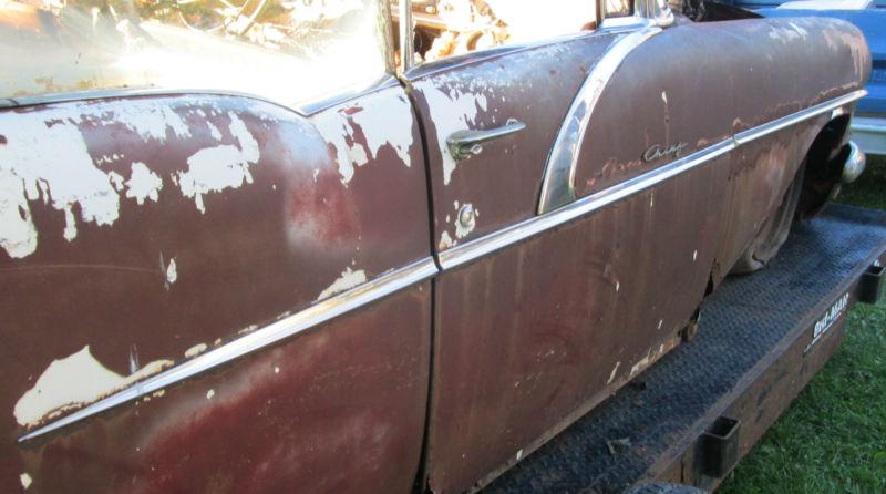 1956 pontiac starchief 2dr ht convertible complete side trim door fender quarter