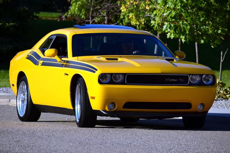 Dodge challenger rt hemi yellow jacket hd poster print multiple sizes available