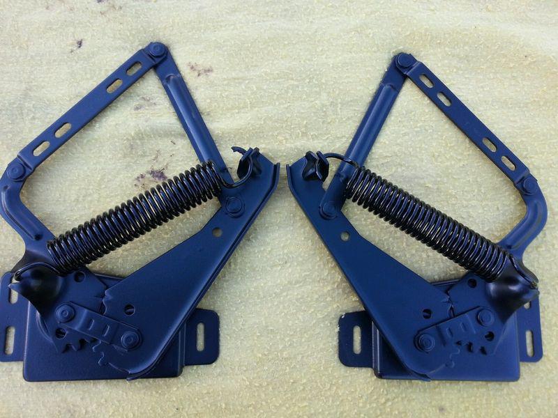 1966-67 challenger satellite charger gtx hood hinges powdercoated oem