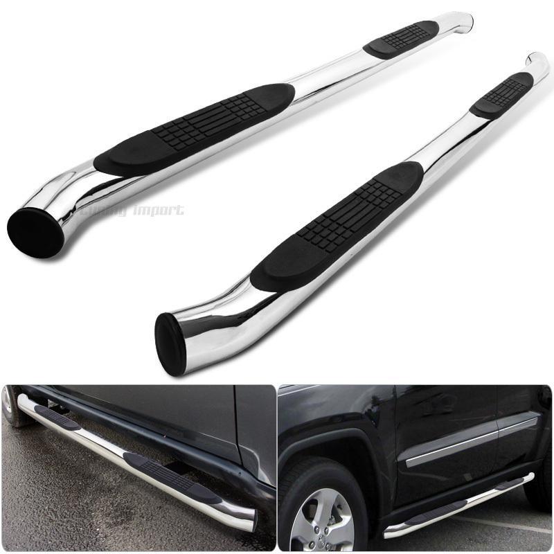 11-12 jeep grand cherokee 3" side step nerf bars running boards set chrome sport