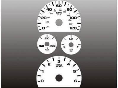 2008 chevrolet silverado yukon instrument cluster white face gauges 08-09