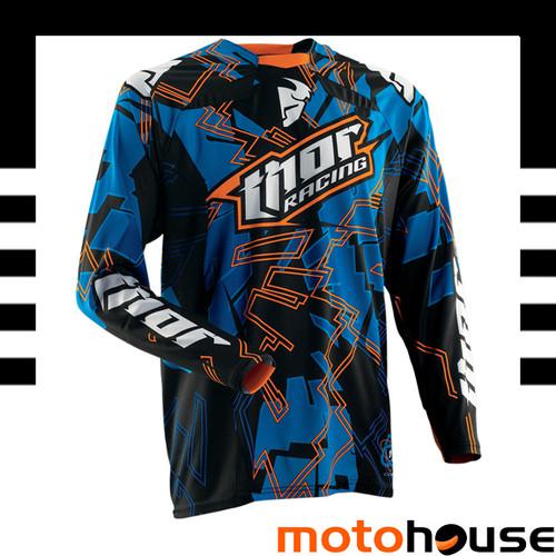 Thor mens core fragment jersey mx offroad dirt motocross blue black orange 