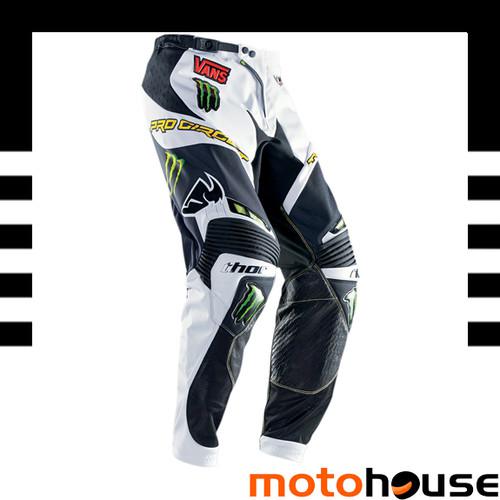 Thor mens core pro circuit monster pants mx offroad motocross white black 