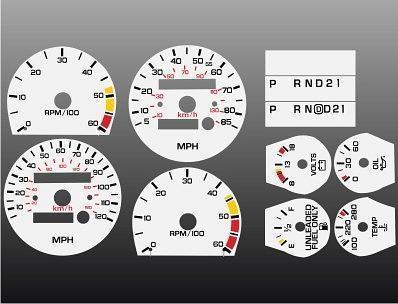 1978-1988 oldsmobile cutlass instrument cluster white face gauges 78-88