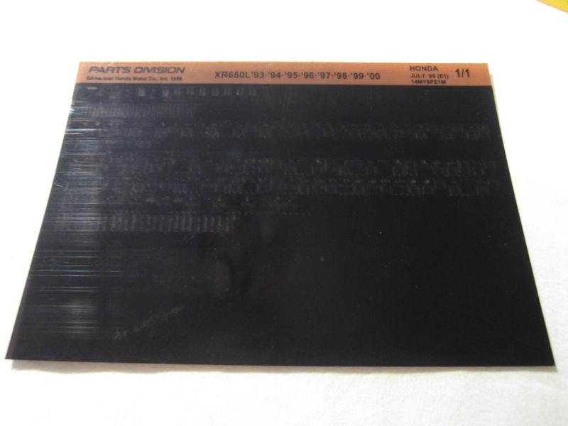 1993-2000 honda motorcycle xr650l microfiche parts catalog xr 650l 