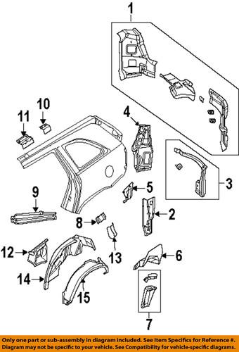 Chrysler oem 4719984aa quarter panel-lower panel