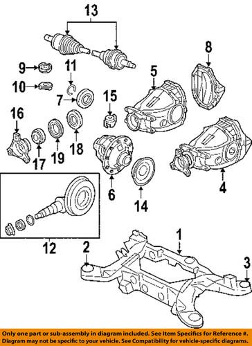 Mopar oem 4895391ac axle & differential-isolator