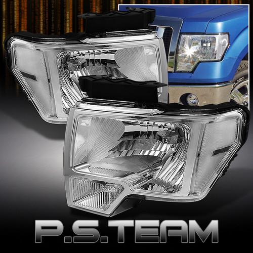 2009-2012 ford f150 clear crystal headlights lights lamp left+right pickup truck