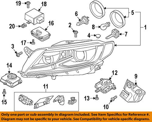 Volkswagen oem 3c8941753l headlight-headlamp assembly