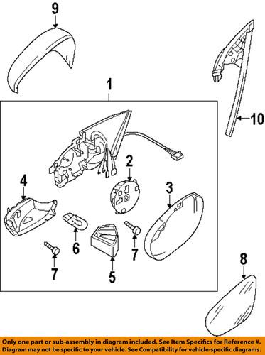 Volkswagen oem 1q1857507at9b9 outside mirrors-door-housing assembly